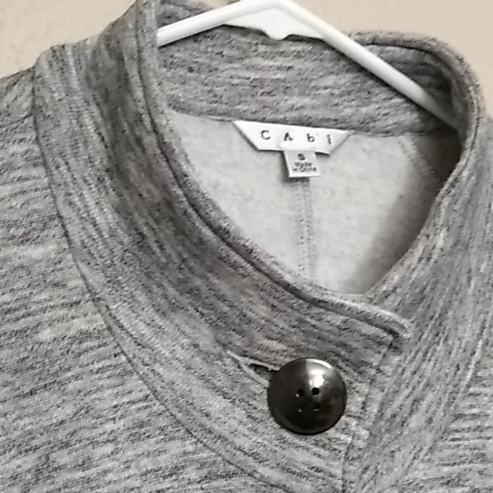 Cabi Jacket, Gray Sweatshirt Style Button Front Jacket - S - Picture 5 of 8